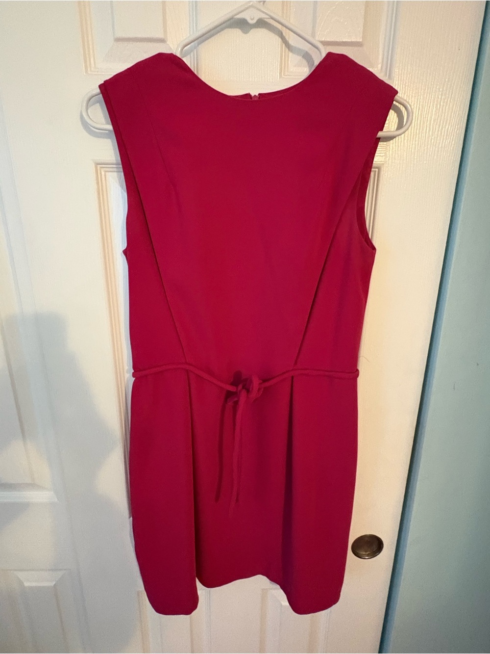 Armani Exchange Sleeveless Tie-Waist Dress in Fuchsia